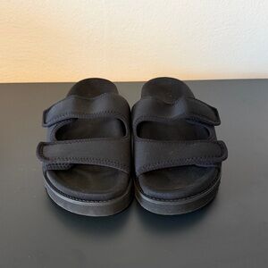 Jenni Kayne Black Velcro Strap Sandals